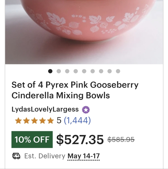 🔥FINAL SALE🔥 Pyrex pink Gooseberry bowl 🥣. - Picture 13 of 15